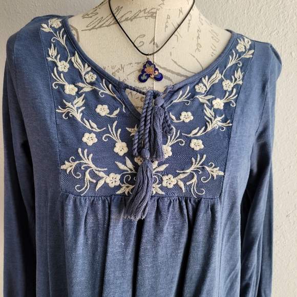SONOMA Blue Boho Top - Picture 4 of 4